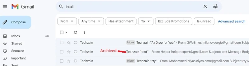Archived Emails Go